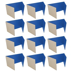12 X 48 Study Carrel Blue Corrugated Pack Of 12