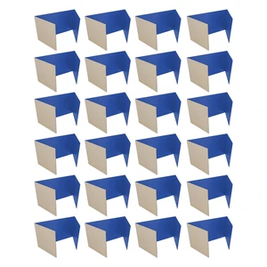 12 X 48 Study Carrel Blue Corrugated Pack Of 24