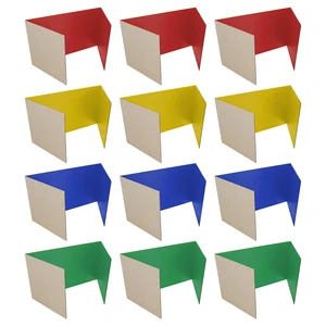 12 X 48 Study Carrel Primary Color Assortment Corrugated Pack Of 12