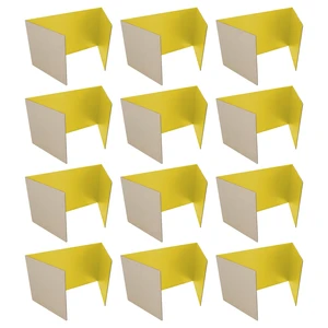 18 X 48 Study Carrel Yellow Corrugated Pack Of 12