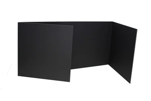 12 X 48 Study Carrel Black/Black Foam Pack Of 24
