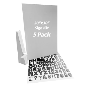 20 X 30 White Corrugated Project Sheet Sign Kit Pack Of 5 20 X 30 White Corrugated Project Sheet Sign Kit Pack Of 5