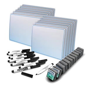 9" X 12" Plain Learning Mat + Black Marker + Student Eraser Class Pack 36 Pcs 9" X 12" Plain Learning Mat + Black Marker + Student Eraser Class Pack 36 Pcs