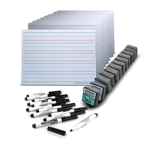 9" X 12" Red/Blue Learning Mat + Black Marker + Student Eraser Class Pack 36 Pcs 9" X 12" Red/Blue Learning Mat + Black Marker + Student Eraser Class Pack 36 Pcs