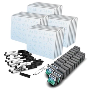 9" X 12" Letters And Numbers Learning Mat + Black Marker + Student Eraser Class Pack 72 Pcs 9" X 12" Letters And Numbers Learning Mat + Black Marker + Student Eraser Class Pack 72 Pcs