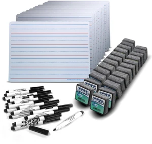 9" X 12" Red/Blue Learning Mat + Black Marker + Student Eraser Class Pack 72 Pcs 9" X 12" Red/Blue Learning Mat + Black Marker + Student Eraser Class Pack 72 Pcs