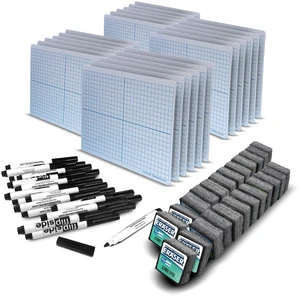 9" X 12" Xy Axis Learning Mat + Black Marker + Student Eraser Class Pack 72 Pcs 9" X 12" Xy Axis Learning Mat + Black Marker + Student Eraser Class Pack 72 Pcs