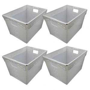Translucent Corrugated Plastic Storage Postal Tote 4 Pack Translucent Corrugated Plastic Storage Postal Tote 4 Pack