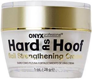 hard as hoof nail strengthening cream with coconut scent nail strengthener, nail growth & conditioning cuticle cream stops splits, chips, cracks & strengthens nails, 1 oz