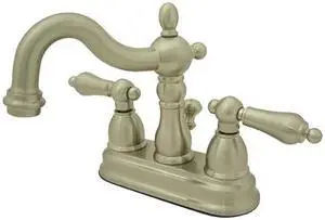 HERITAGE CENTERSET LAVATORY FCT W/BRASS POP-UP-Satin Nickel Finish