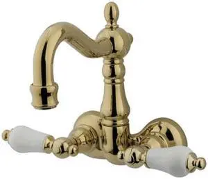 HERITAGE LEG TUB FILLER, PVD 3-3/8-Polished Brass Finish