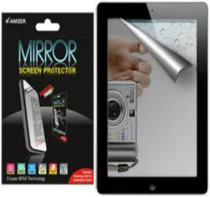 Amzer Mirror Screen Protector with Cleaning Cloth For Apple iPad 2