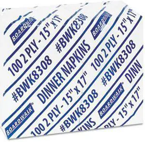 Boardwalk Dinner Napkin 15" x 17" White 3000/Carton 8308