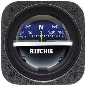 Ritchie V-537B Explorer Compass - Bulkhead Mount - Blue Dial