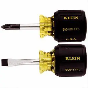 KLEIN TOOLS 85071 Screwdriver Set,Slotted/Phillips,2 Pc