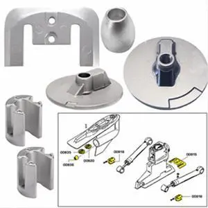 TECNOSEAL ANODE KIT MERC BRAVO 3 2004-PRESENT W/ HARDWARE  20805AL