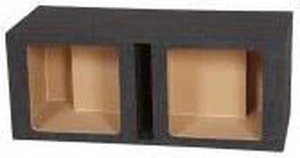 Qpower QHD212VSQ Empty Woofer Box Dual 12" MDF Vented Bass Box Square Qpower QHD212VSQ Empty Woofer Box Dual 12" MDF Vented Bass Box Square