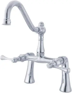 Kingston Brass KS3231BL Deck Mount Clawfoot Tub Filler Kingston Brass KS3231BL Deck Mount Clawfoot Tub Filler