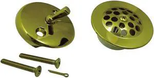 Kingston Brass DTL5305A2 Grid Tub Drain Kit, Polished Brass