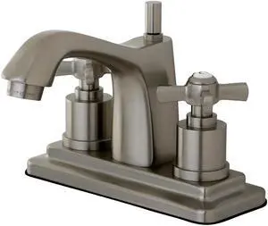 Kingston Brass KS8648ZX Kingston Brass Millennium 4 in. Centerset Lavatory Faucet, Satin Nickel