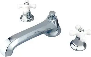 Kingston Brass KS430.PX Metropolitan Widespread Roman Tub Filler Faucet with Por