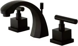 Kingston Brass KS4985CQL Two Handle 8 in. to 16 in. Widespread Lavatory Faucet with Brass Pop-up