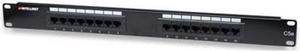 Intellinet Cat5e Patch Panel - 16 Port(s) - 16 x RJ-45 - 1U High - Black - 19" Wide - Rack-mountable