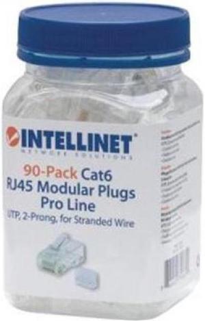INTELLINET 790611 CAT-6 2-Prong Mod Plugs, 90 pk