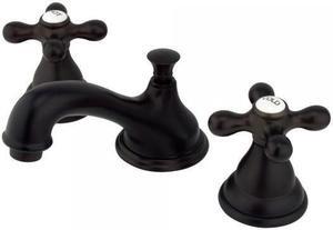 WIDESPREAD LAVATORY FAUCET W/AX HANDLE-Oil Rubbed Bronze Finish