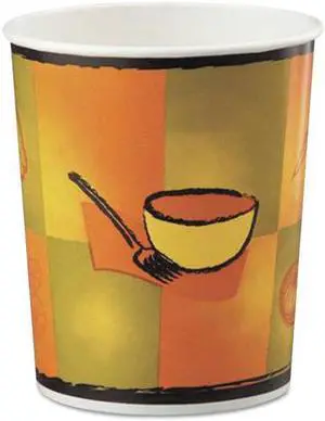 Chinet Streetside Squat Paper Food Container Streetside Design 16 oz 25/Bag