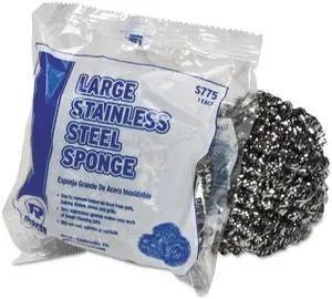 Royal Large Stainless Steel Sponge Polybagged 1.75 oz 12/PK 6 PK/CT S7756