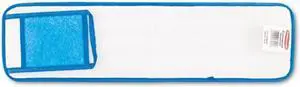 RUBBERMAID COMMERCIAL FGQ41100BL00 24 in Quick Change Mop Pad, Blue, No Handle