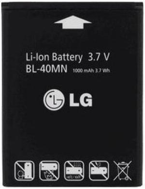 LG BL40MN 1000mAh Original OEM Battery for the LG Xpression C395/LN272 Rumor Reflex - Non-Retail Packaging - Black