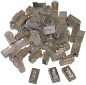 Cable Wholesale RJ45 CAT5E (8P8C) Crimp Connector Shielded (50 Pcs Per Bag)