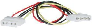 Cable Wholesale 4 Pin Molex Cable, 5.25 inch Female to 5.25 inch Female, 12 inch