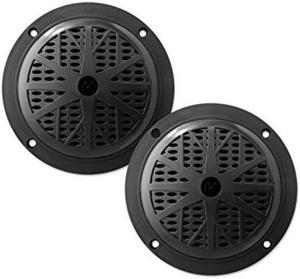 Pyle PLMR51B Dual 5.25'' Waterproof Marine Speakers, 2-Way Full Range Stereo Sound, 100 Watt, Black (Pair)