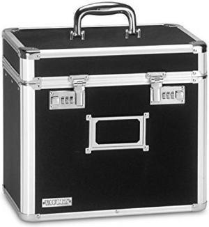 Vaultz Locking File Security Box, Letter Size, 13.5 x 10.5 Inches, Black (VZ01165)