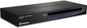 TRENDnet 16-Port Rack Mount USB KVM Switch, VGA & USB Connection, Supports USB & PS/2, Auto-Scan, Audible Feedback, Plug & Play, Hot Pluggable, Rack Mountable with Hardware, TK-1603R