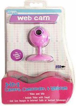 Cyber Gear Pink Daisy VGA computer Webcam With Microphone