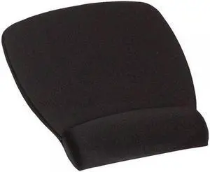 3M Foam Mouse Pad with Wrist Rest, Black, Antimicrobial  Product Protection (MW209MB)