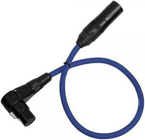 LyxPro Balanced XLR Cable Premium Series Microphone Cable, Speakers and Pro Devices Cable, 1.5 Ft RA Female- Blue