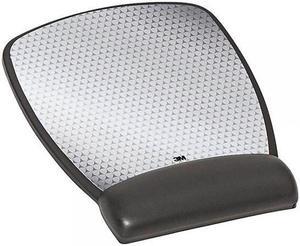 3M Compact Mouse Pad with Gel Wrist Rest, Black Leatherette, Antimicrobial  Product Protection   (MW309LE)