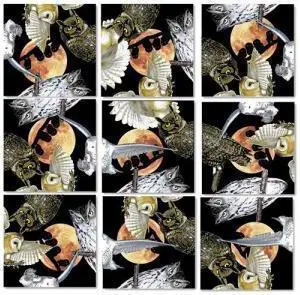 B Dazzle Owls Scramble Squares 9 Piece Puzzle B Dazzle Owls Scramble Squares 9 Piece Puzzle