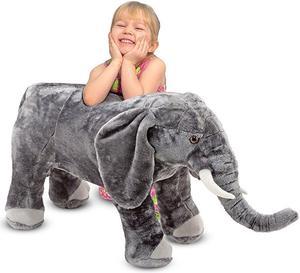 Melissa & Doug Giant Elephant - Lifelike Stuffed Animal (over 3 feet long)
