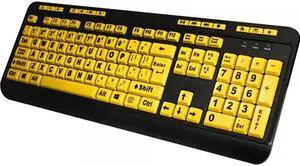 Adesso AKB-132UY EasyTouch 132 - Florescent Yellow Multimedia Desktop Keyboard