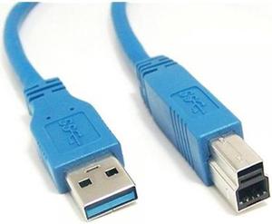 Micro Connectors, Inc. 6 feet Superspeed USB 3.0 A to B Cable (E07-306AB-BL) - Assorted colors