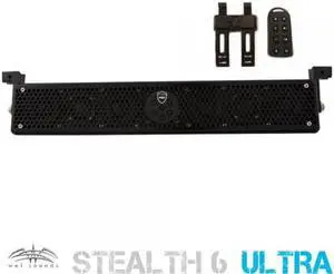 Wet Sounds Stealth 6 Ultra HD 200W Amplified Black Marine ATV Soundbar + Remote