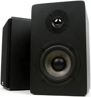 Micca PB42X Powered Bookshelf Speakers With 4-Inch Carbon Fiber Woofer and Silk Dome Tweeter (Pair)