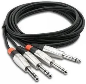 Hosa HSS-020x2 Pro Dual Cable 1/4"" TRS to Same 20ft