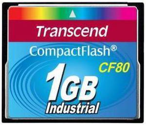 Transcend TS1GCF80 1GB 80x Type I Compact Flash Card